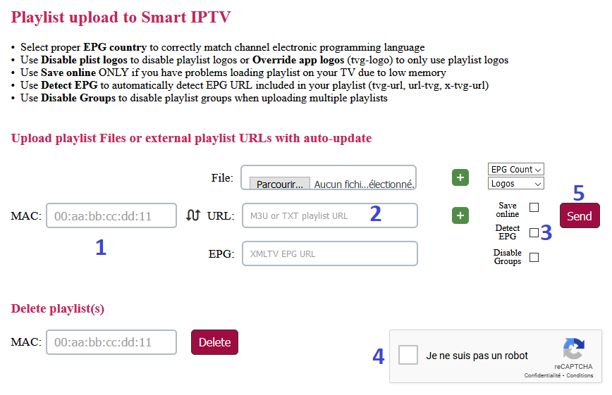 page pour importer l abonement iptv sur smart iptv